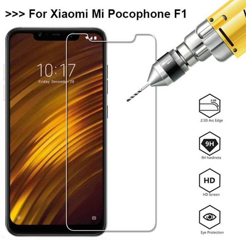 Bakeeytrade-3PCS-9H-Anti-explosion-Tempered-Glass-Screen-Protector-for-Xiaomi-Pocophone-F1-Non-origi-1441980-1